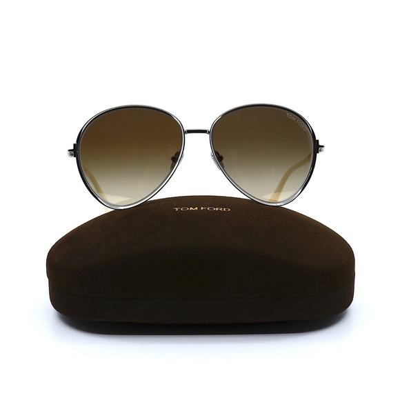 NEW TOM FORD TF1028/S 16G RIO SILVER WHITE BROWN GRADIENT AUTHENTIC SUNG… - Picture 5 of 13